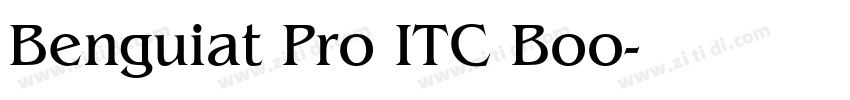 Benguiat Pro ITC Boo字体转换